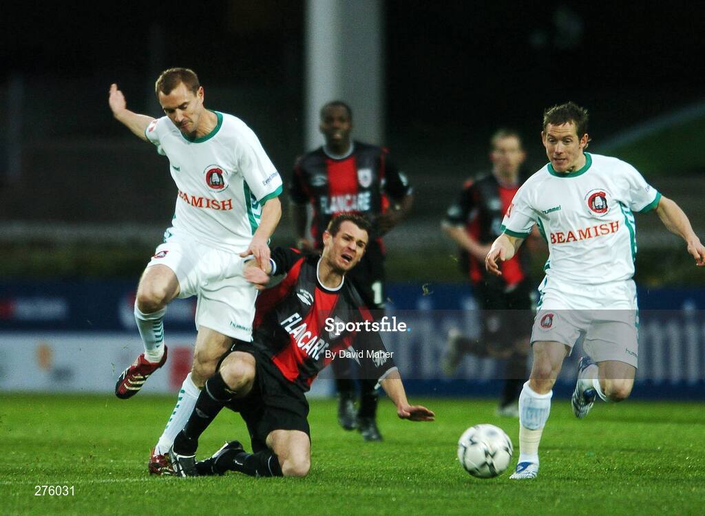 2 December 2007; Cork City's Colin Healy, left, and Joe Gamble in action against Daire Doyle, Longford Town. FAI Ford Cup Final, Cork City v Longford Town, RDS, Ballsbridge, Dublin. Picture credit; David Maher / SPORTSFILE