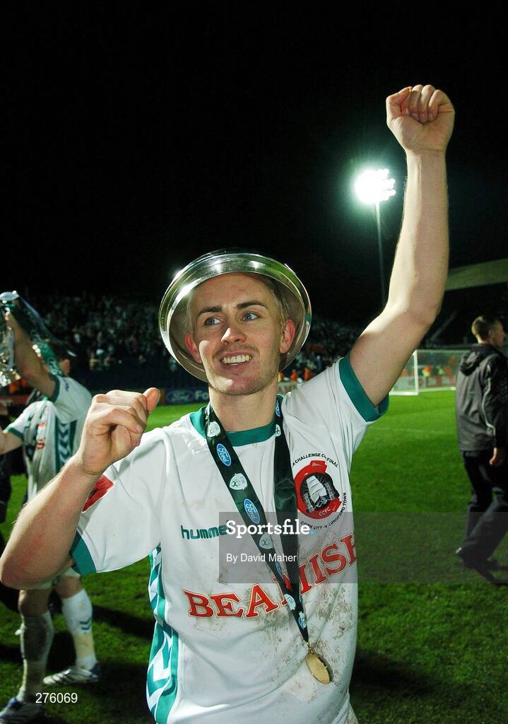 2 December 2007; Cork City's Liam Kearney celebrates at the end of the game. FAI Ford Cup Final, Cork City v Longford Town, RDS, Ballsbridge, Dublin. Picture credit; David Maher / SPORTSFILE