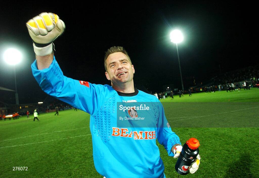 2 December 2007; Cork City's goalkeeper Micheal Devine celebrates at the end of the game. FAI Ford Cup Final, Cork City v Longford Town, RDS, Ballsbridge, Dublin. Picture credit; David Maher / SPORTSFILE