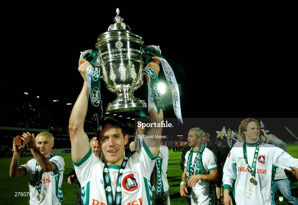 2 December 2007; Cork City's Joe Gamble celebrate at the end of the game. FAI Ford Cup Final, Cork City v Longford Town, RDS, Ballsbridge, Dublin. Picture credit; David Maher / SPORTSFILE