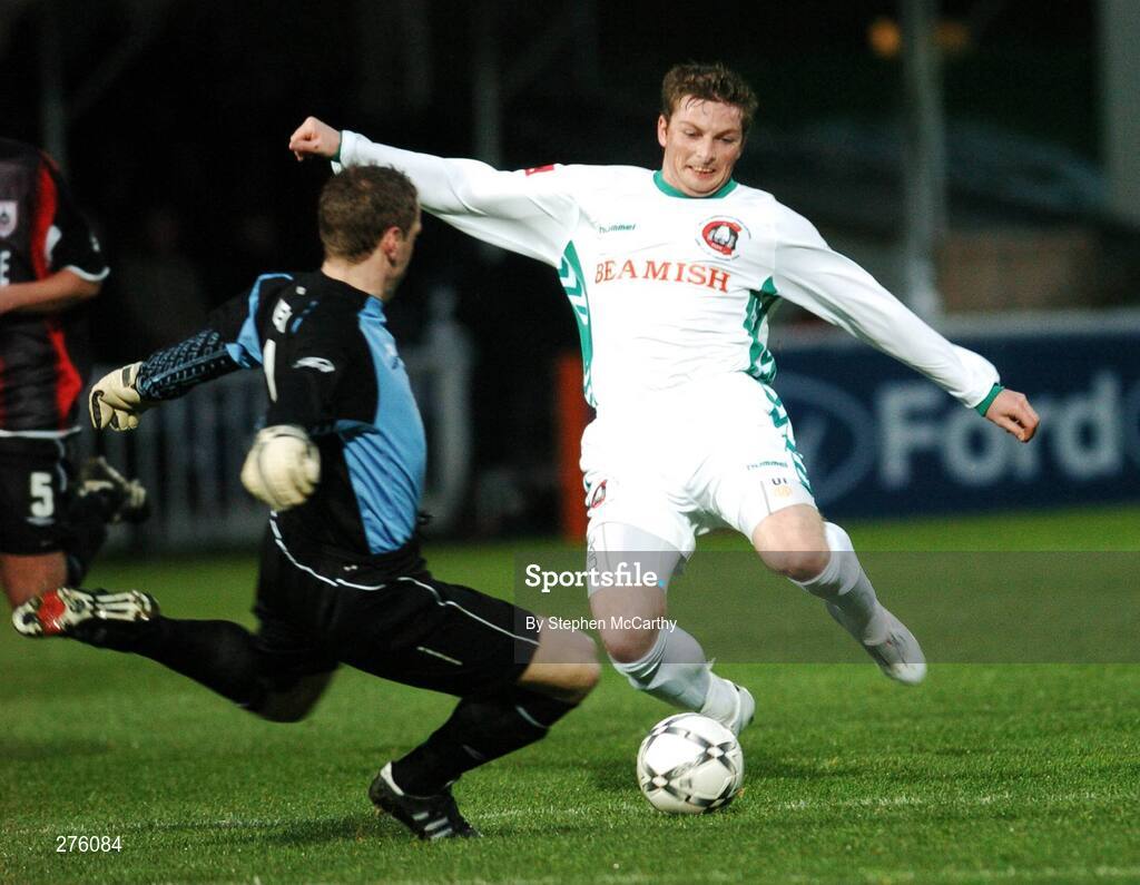2 December 2007; Denis Behan, Cork City, in action against Shay Kelly, Longford Town. FAI Ford Cup Final, Cork City v Longford Town, RDS, Ballsbridge, Dublin. Picture credit; Stephen McCarthy / SPORTSFILE