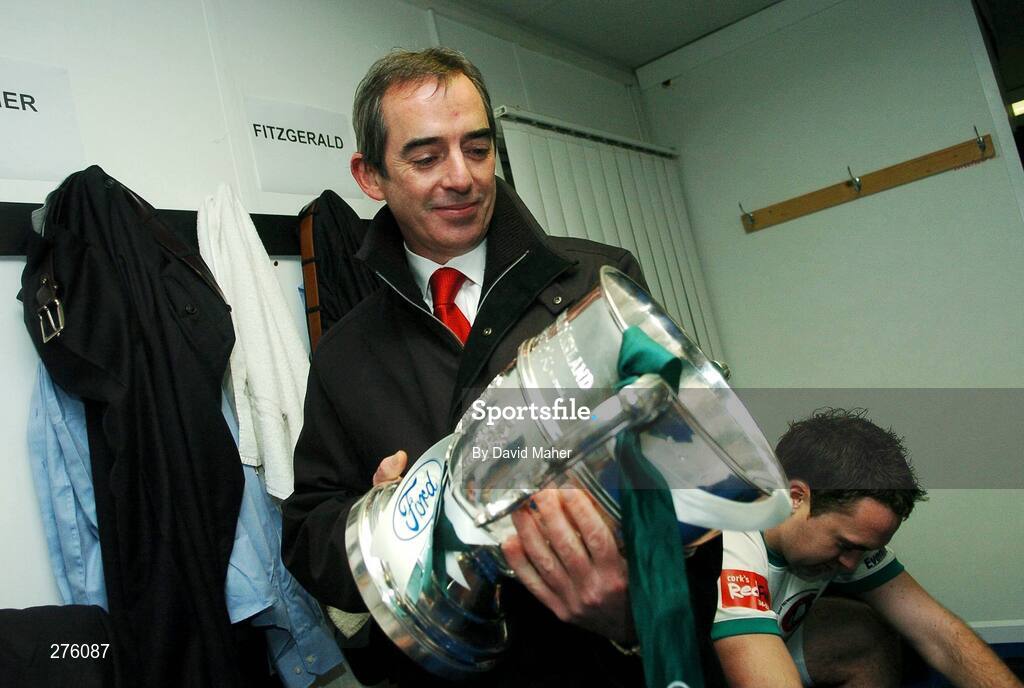 2 December 2007; Cork City chairman Brian Lennox in the team dressing room at the end of the game. FAI Ford Cup Final, Cork City v Longford Town, RDS, Ballsbridge, Dublin. Picture credit; David Maher / SPORTSFILE