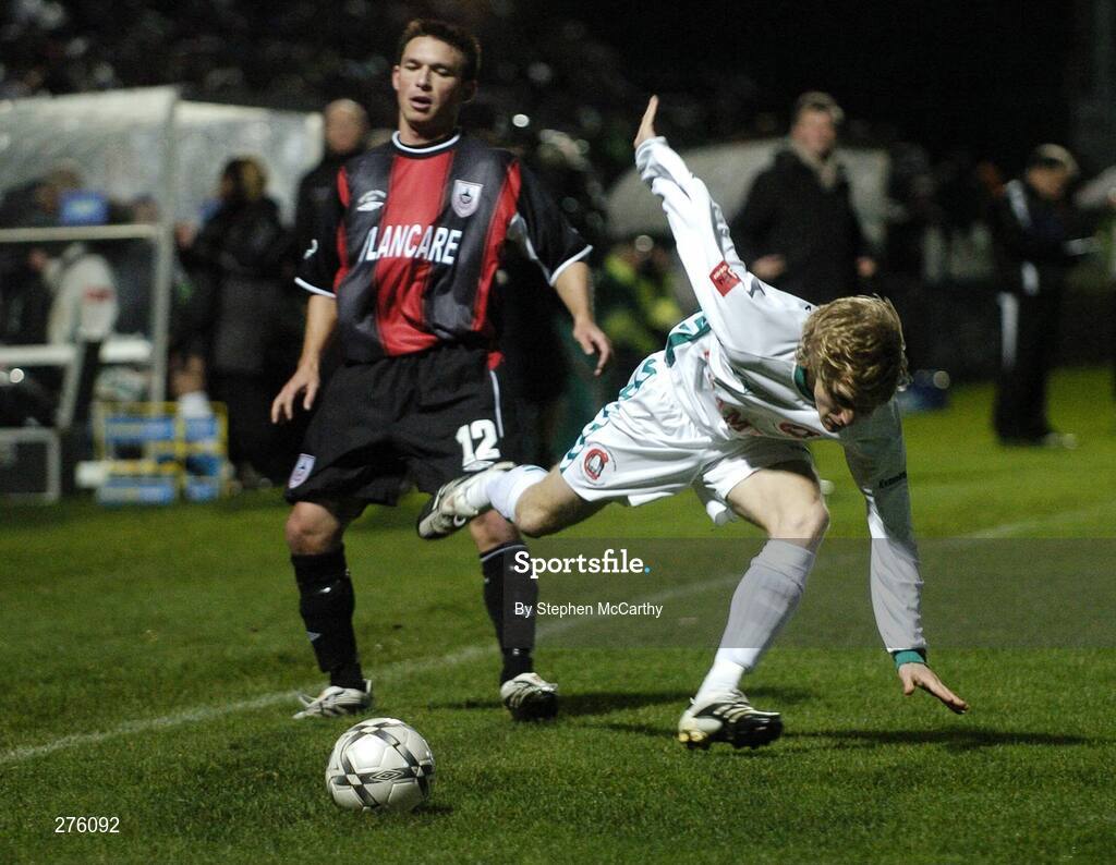 2 December 2007; Colin O'Brien, Cork City, in action against Ian Wexler, Longford Town. FAI Ford Cup Final, Cork City v Longford Town, RDS, Ballsbridge, Dublin. Picture credit; Stephen McCarthy / SPORTSFILE