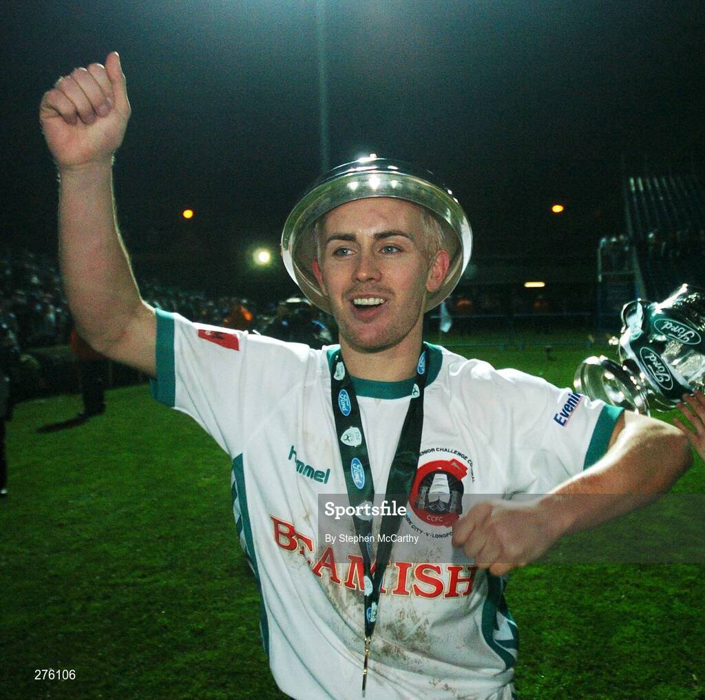 2 December 2007; Cork City's Liam Kearney celebrates after the match. FAI Ford Cup Final, Cork City v Longford Town, RDS, Ballsbridge, Dublin. Picture credit; Stephen McCarthy / SPORTSFILE