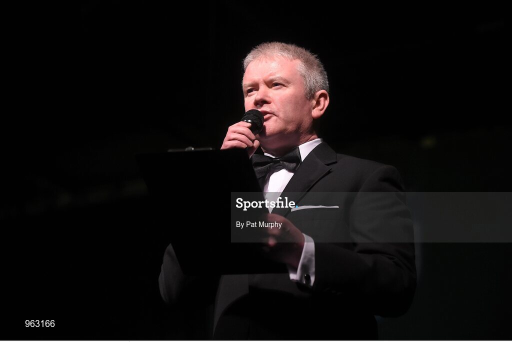 14 February 2015; Fearghal Mag Uiginn, MC, during the All-Ireland Scór na nÓg Championship Finals 2015. Citywest Hotel, Saggart, Co. Dublin. Picture credit: Pat Murphy / SPORTSFILE