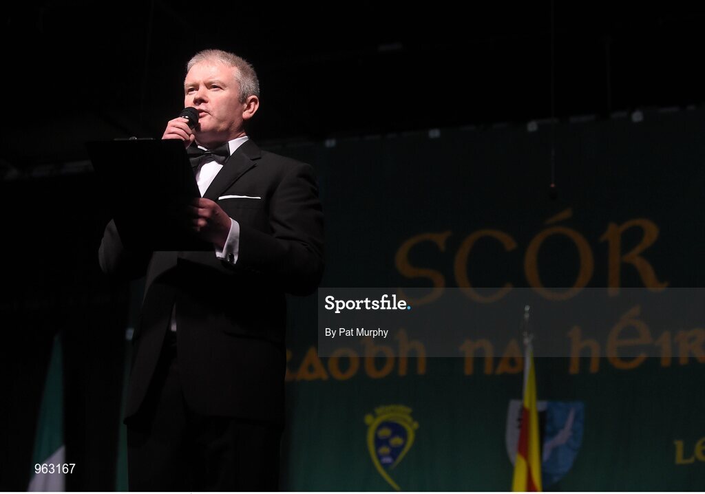 14 February 2015; Fearghal Mag Uiginn, MC, during the All-Ireland Scór na nÓg Championship Finals 2015. Citywest Hotel, Saggart, Co. Dublin. Picture credit: Pat Murphy / SPORTSFILE