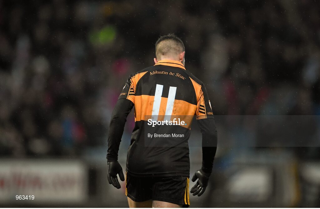 15 February 2015; Shane Carroll, Austin Stacks, walks away after his late free kick, to level the game, went wide. AIB GAA Football All-Ireland Senior Club Championship, Semi-Final, Austin Stacks v Slaughtneil, O'Moore Park, Portlaoise, Co. Laois. Picture credit: Brendan Moran / SPORTSFILE