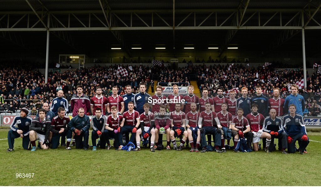 15 February 2015; The Slaughtneil squad. AIB GAA Football All-Ireland Senior Club Championship, Semi-Final, Austin Stacks v Slaughtneil, O'Moore Park, Portlaoise, Co. Laois. Picture credit: Brendan Moran / SPORTSFILE