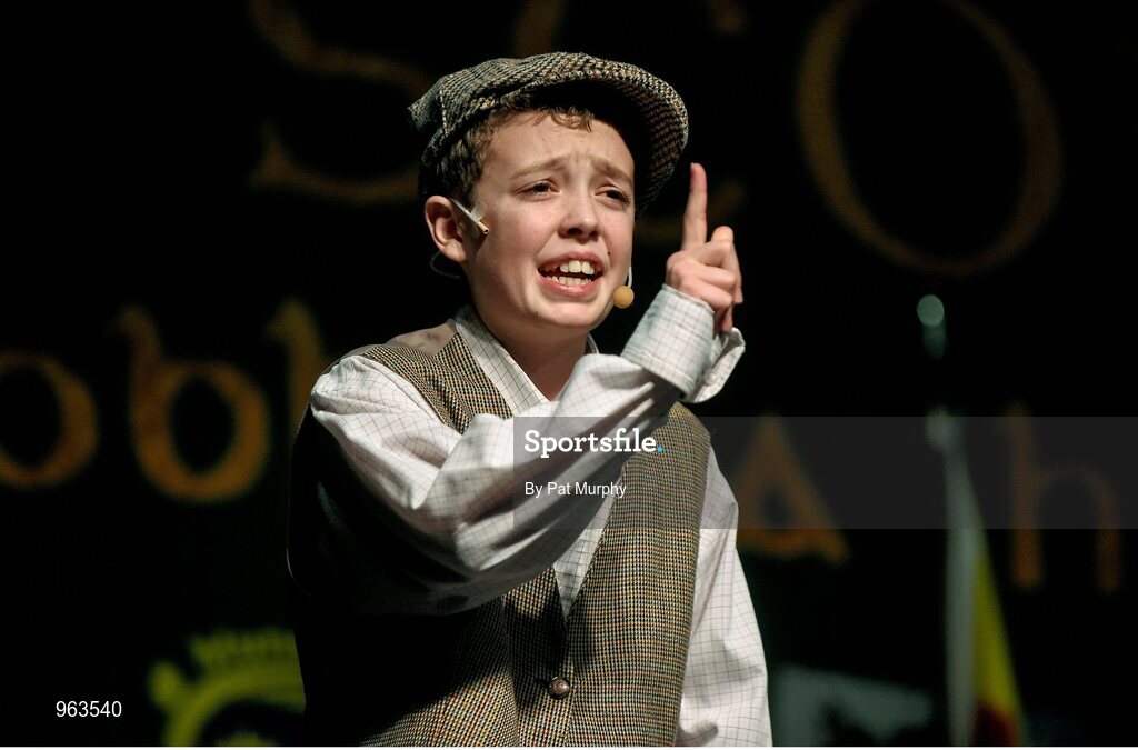 14 February 2015; Oisin McAnenna, Drumlane, Co. Cavan, competing in the Story Telling competition during the All-Ireland Scór na nÓg Championship Finals 2015. Citywest Hotel, Saggart, Co. Dublin. Picture credit: Pat Murphy / SPORTSFILE