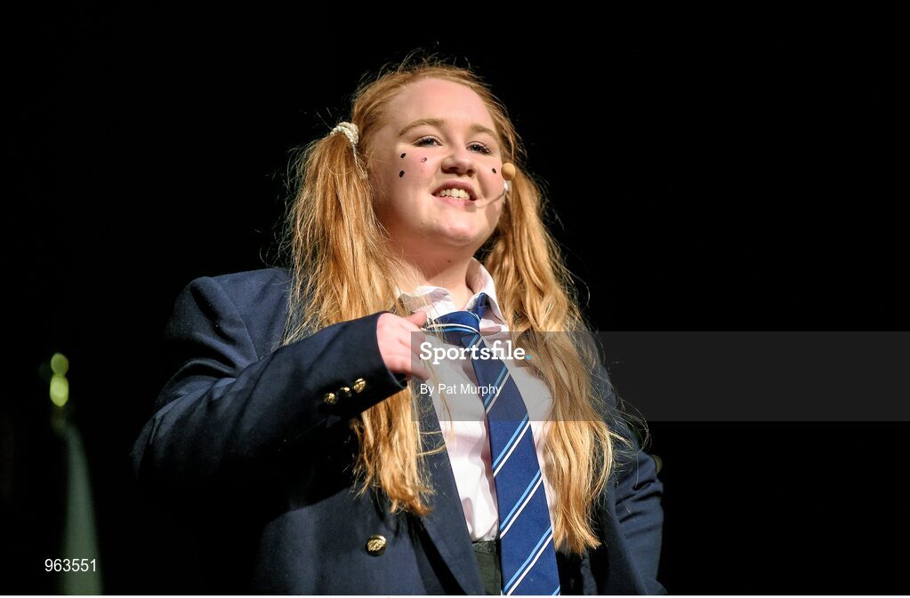 14 February 2015; Rachel Lyons, St. Patrick’s, Ardagh, Co. Longford, competing in the Story Telling competition during the All-Ireland Scór na nÓg Championship Finals 2015. Citywest Hotel, Saggart, Co. Dublin. Picture credit: Pat Murphy / SPORTSFILE