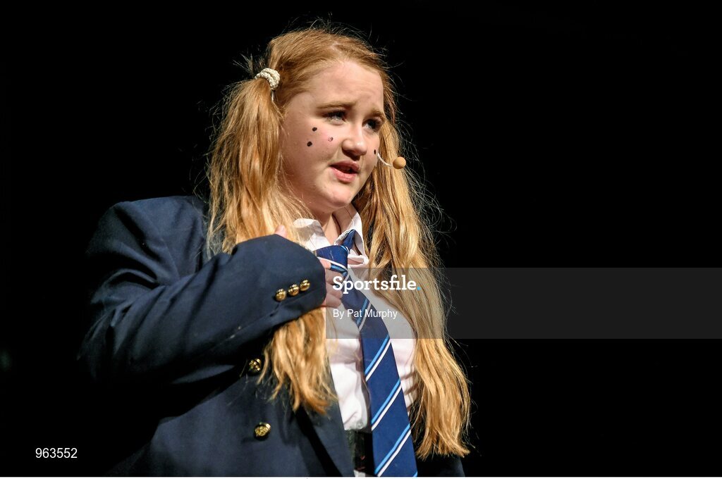 14 February 2015; Rachel Lyons, St. Patrick’s, Ardagh, Co. Longford, competing in the Story Telling competition during the All-Ireland Scór na nÓg Championship Finals 2015. Citywest Hotel, Saggart, Co. Dublin. Picture credit: Pat Murphy / SPORTSFILE