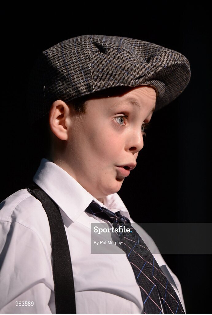14 February 2015; Patrick Mullooly, St. Dominic’s, Co. Roscommon, competing in the Story Telling competition during the All-Ireland Scór na nÓg Championship Finals 2015. Citywest Hotel, Saggart, Co. Dublin. Picture credit: Pat Murphy / SPORTSFILE