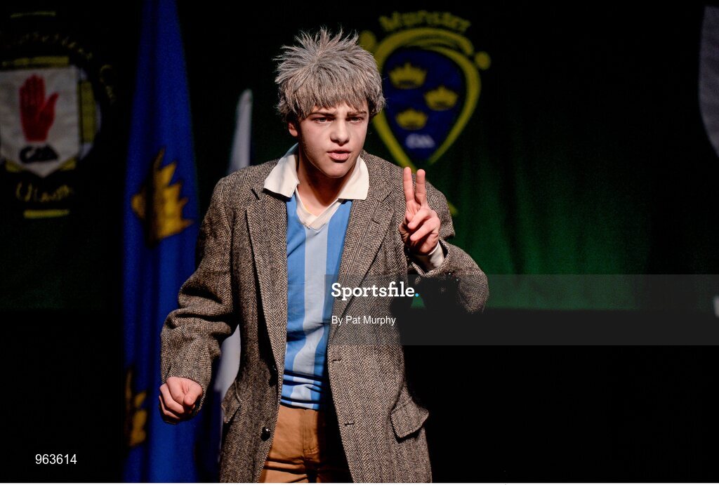 14 February 2015; The St. Dominic’s, Co. Roscommon, team of Cormac Miley, Ethan Conaughton, Michael feeley, Cian Dervin, Sean Kenny, Roisin Roddy, Keith Doyle and Conor Walsh, competing in the Leiriu competition during the All-Ireland Scór na nÓg Championship Finals 2015. Citywest Hotel, Saggart, Co. Dublin. Picture credit: Pat Murphy / SPORTSFILE