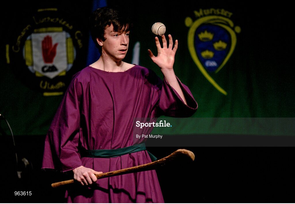 14 February 2015; The St. Dominic’s, Co. Roscommon, team of Cormac Miley, Ethan Conaughton, Michael feeley, Cian Dervin, Sean Kenny, Roisin Roddy, Keith Doyle and Conor Walsh, competing in the Leiriu competition during the All-Ireland Scór na nÓg Championship Finals 2015. Citywest Hotel, Saggart, Co. Dublin. Picture credit: Pat Murphy / SPORTSFILE