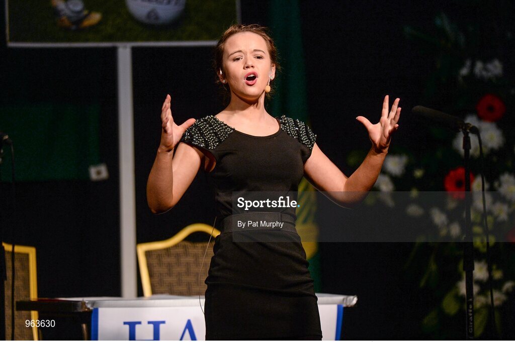 14 February 2015; The The Downs, Co. Westmeath, team of Paul Lynam, Tom Tuite, Donal Doherty, Matthew Cunningham, Niamh Rowan, Serena Wynne, Megan Keenaghan and Ruairi Shiel, competing in the Leiriu competition during the All-Ireland Scór na nÓg Championship Finals 2015. Citywest Hotel, Saggart, Co. Dublin. Picture credit: Pat Murphy / SPORTSFILE