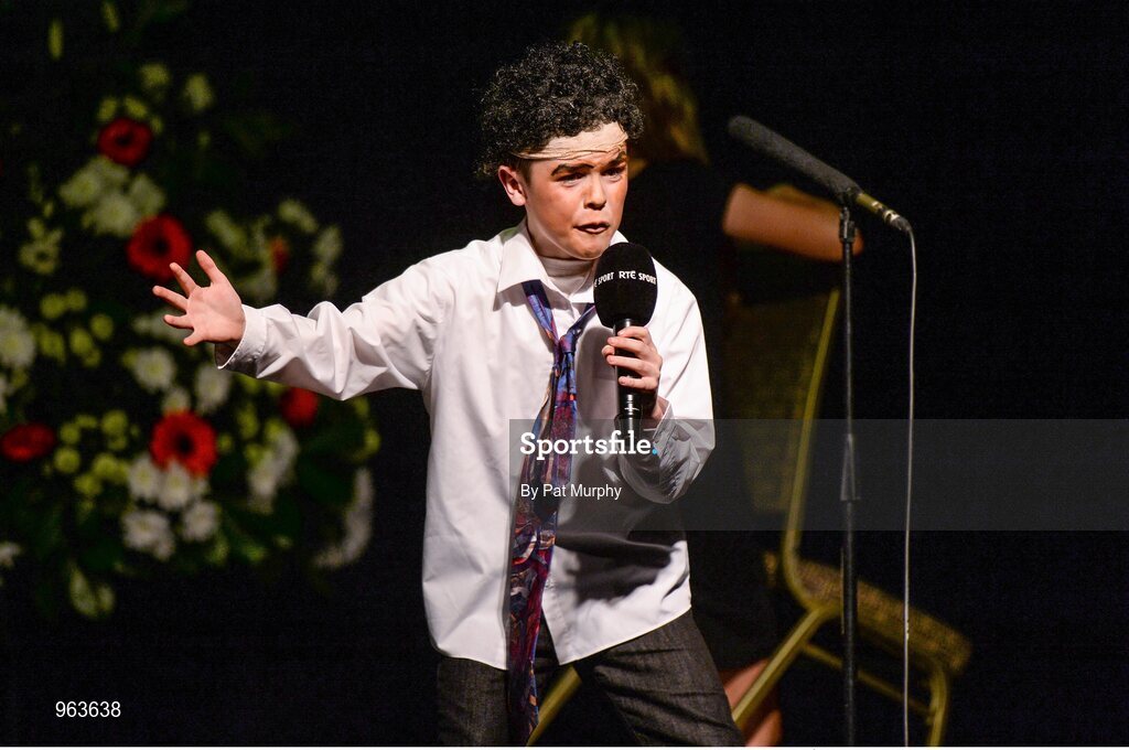 14 February 2015; The The Downs, Co. Westmeath, team of Paul Lynam, Tom Tuite, Donal Doherty, Matthew Cunningham, Niamh Rowan, Serena Wynne, Megan Keenaghan and Ruairi Shiel, competing in the Leiriu competition during the All-Ireland Scór na nÓg Championship Finals 2015. Citywest Hotel, Saggart, Co. Dublin. Picture credit: Pat Murphy / SPORTSFILE