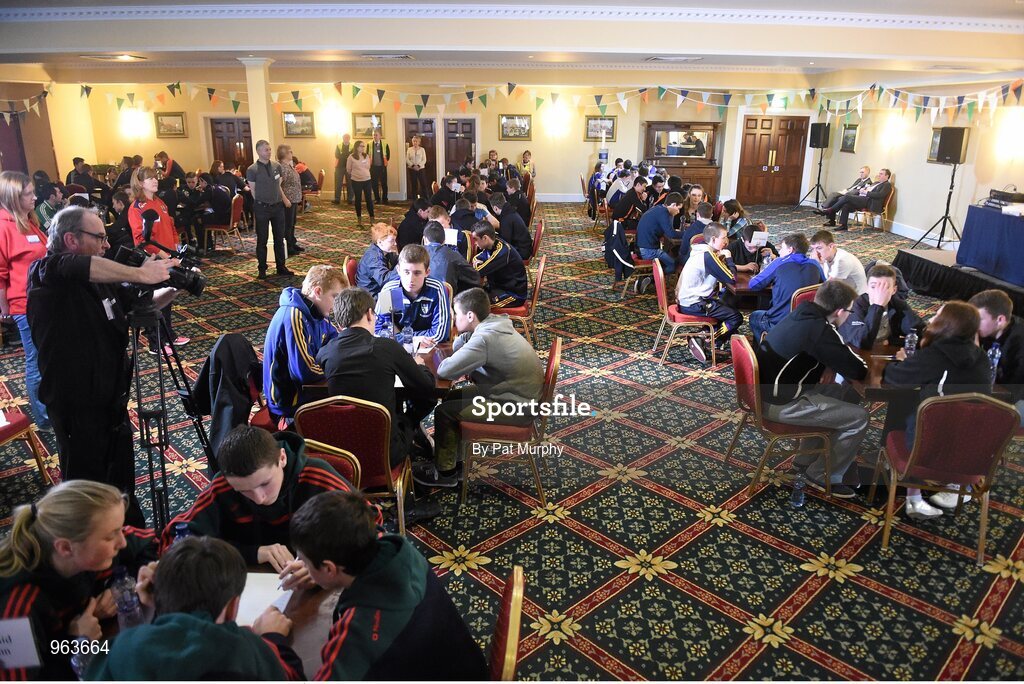 14 February 2015; A general view of the Table Quiz competition during the All-Ireland Scór na nÓg Championship Finals 2015. Citywest Hotel, Saggart, Co. Dublin. Picture credit: Pat Murphy / SPORTSFILE