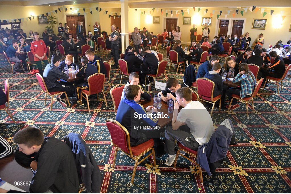 14 February 2015; A general view of the Table Quiz competition during the All-Ireland Scór na nÓg Championship Finals 2015. Citywest Hotel, Saggart, Co. Dublin. Picture credit: Pat Murphy / SPORTSFILE