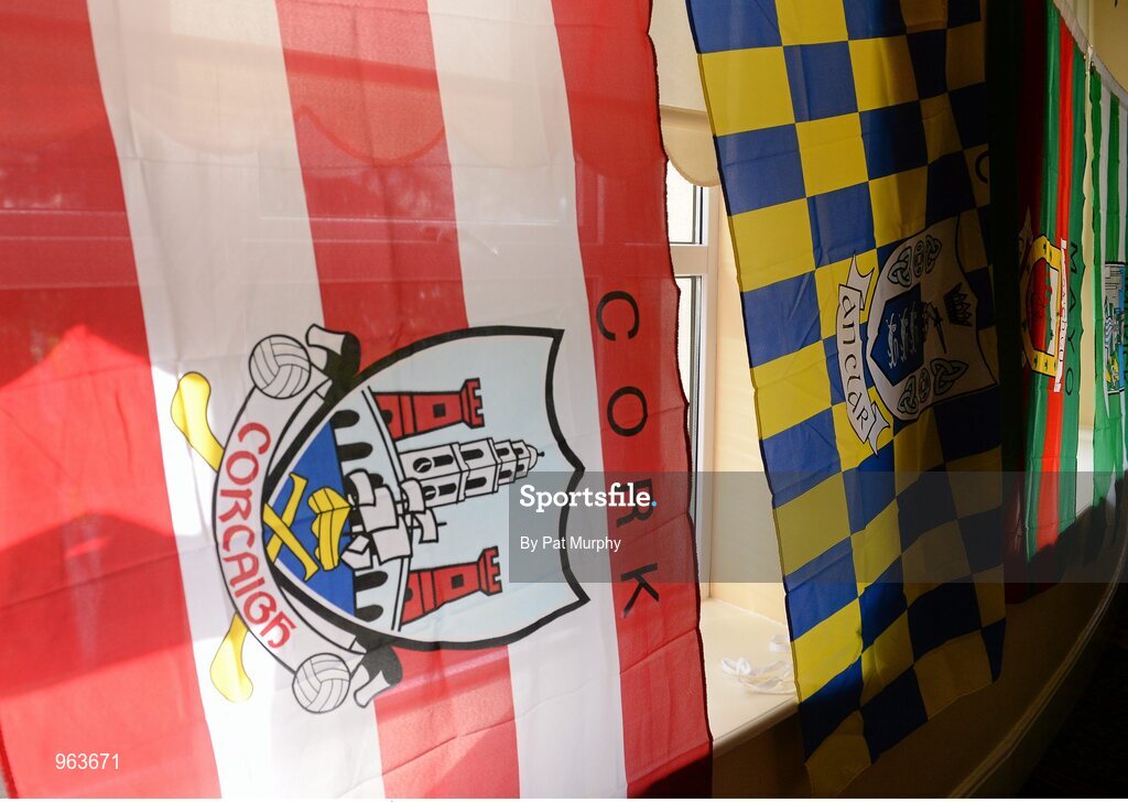 14 February 2015; The county flags hang outside the competition hall during the All-Ireland Scór na nÓg Championship Finals 2015. Citywest Hotel, Saggart, Co. Dublin. Picture credit: Pat Murphy / SPORTSFILE