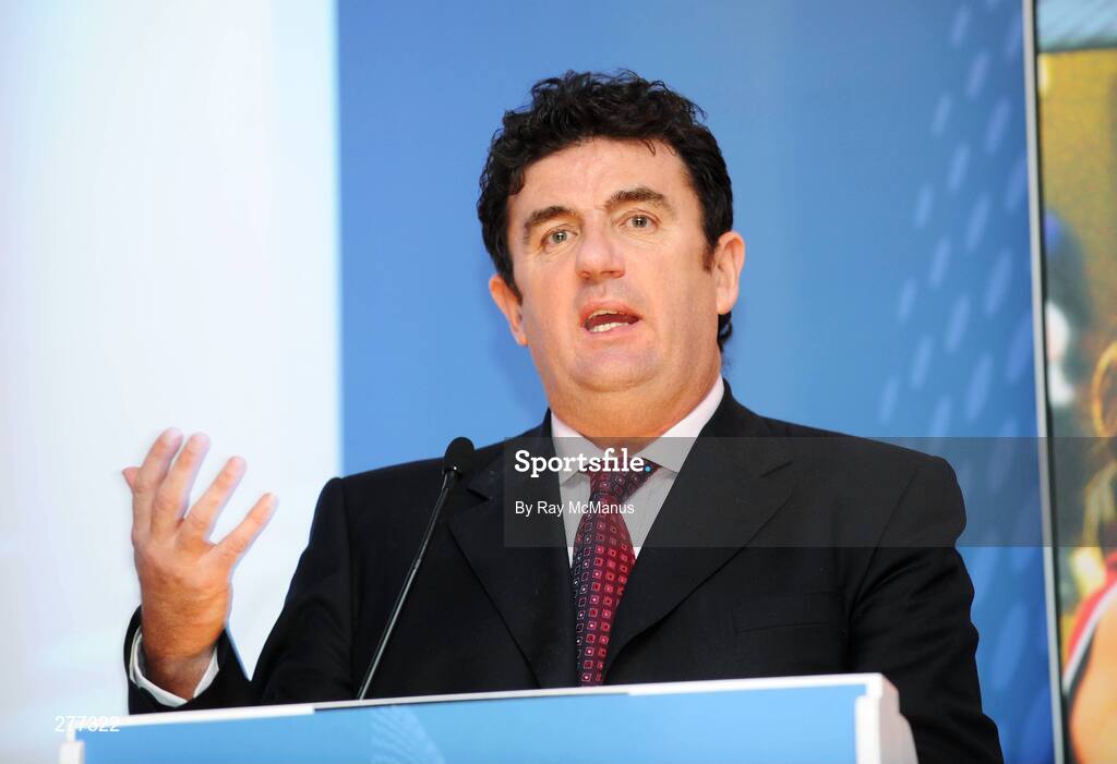 13 December 2007; Des Cahill, RTE, speaking at the 2007 Philips Sports Manager of the Year Awards. Shelbourne Hotel, Dublin. Picture credit: Ray McManus / SPORTSFILE