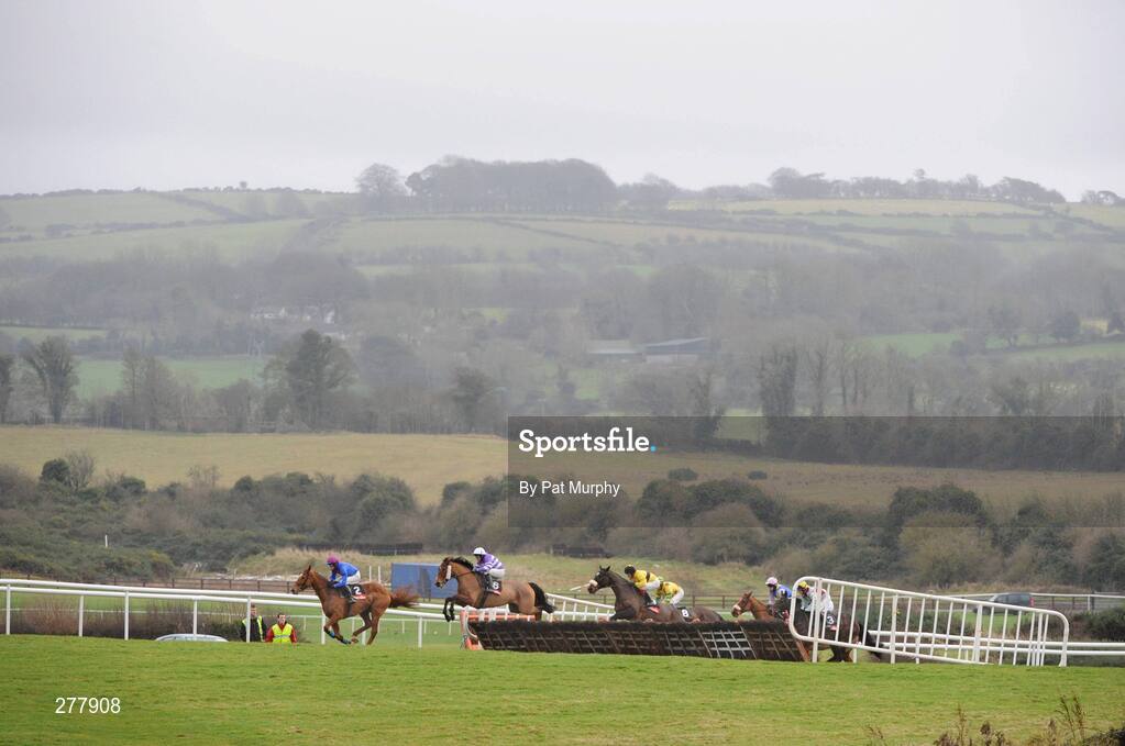 31 December 2007; The runners and riders during the early stages of the Buy Your Tickets Online At www.punchestown.com Handicap Hurdle. Punchestown Races, Punchestown Racecourse, Co. Kildare. Picture credit; Pat Murphy / SPORTSFILE