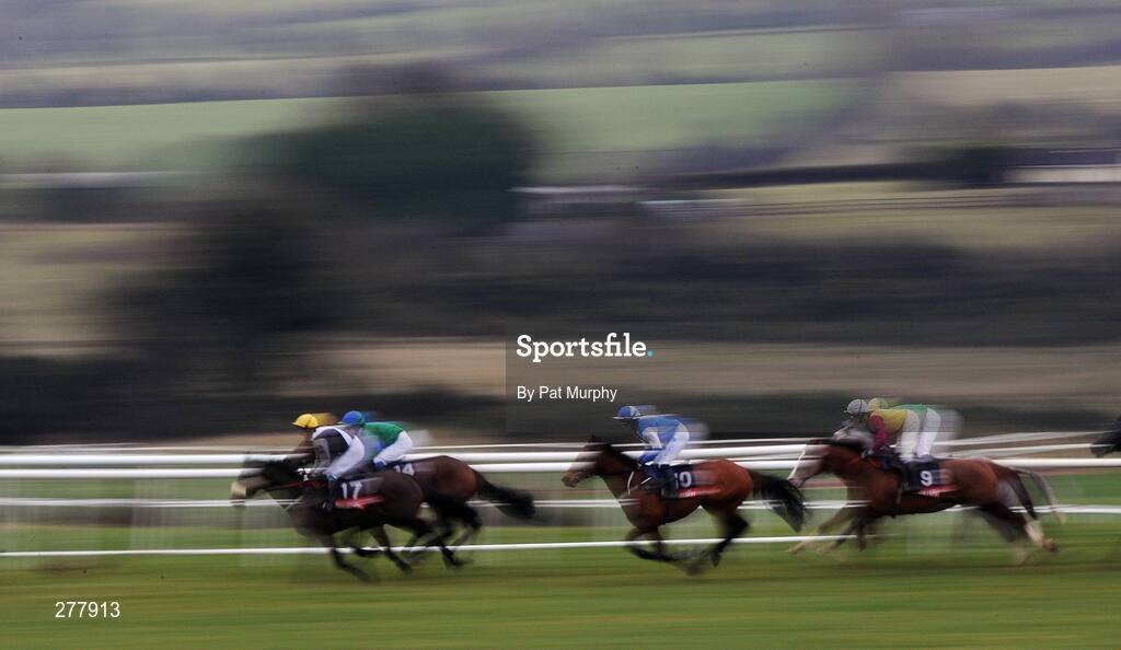 31 December 2007; The runners and riders during the Martinstown Opportunity Handicap Hurdle. Punchestown Races, Punchestown Racecourse, Co. Kildare. Picture credit; Pat Murphy / SPORTSFILE