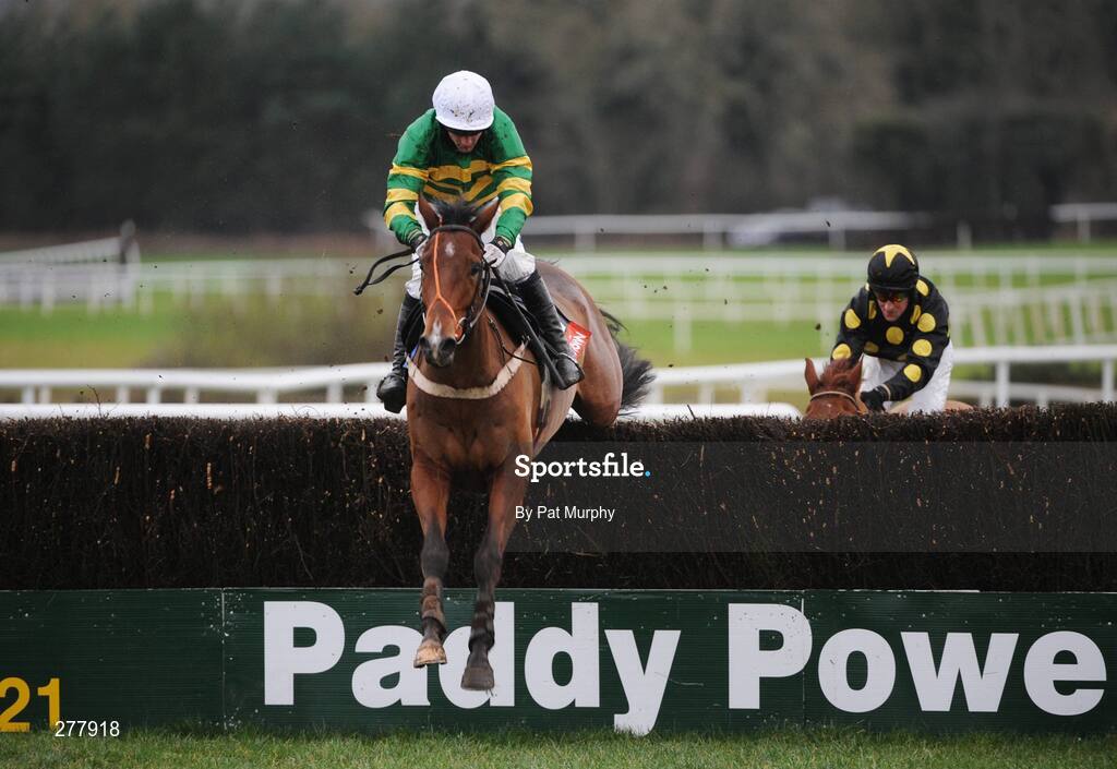 31 December 2007; The Boxer Roche, with Mike Darcy up, clears the last ahead of second placed Be My Benefit, with Paddy Flood up, right, on their way to winning the Buy Your Punchestown Annual Membership For 2008 Handicap Steeplechase. Punchestown Races, Punchestown Racecourse, Co. Kildare. Picture credit; Pat Murphy / SPORTSFILE
