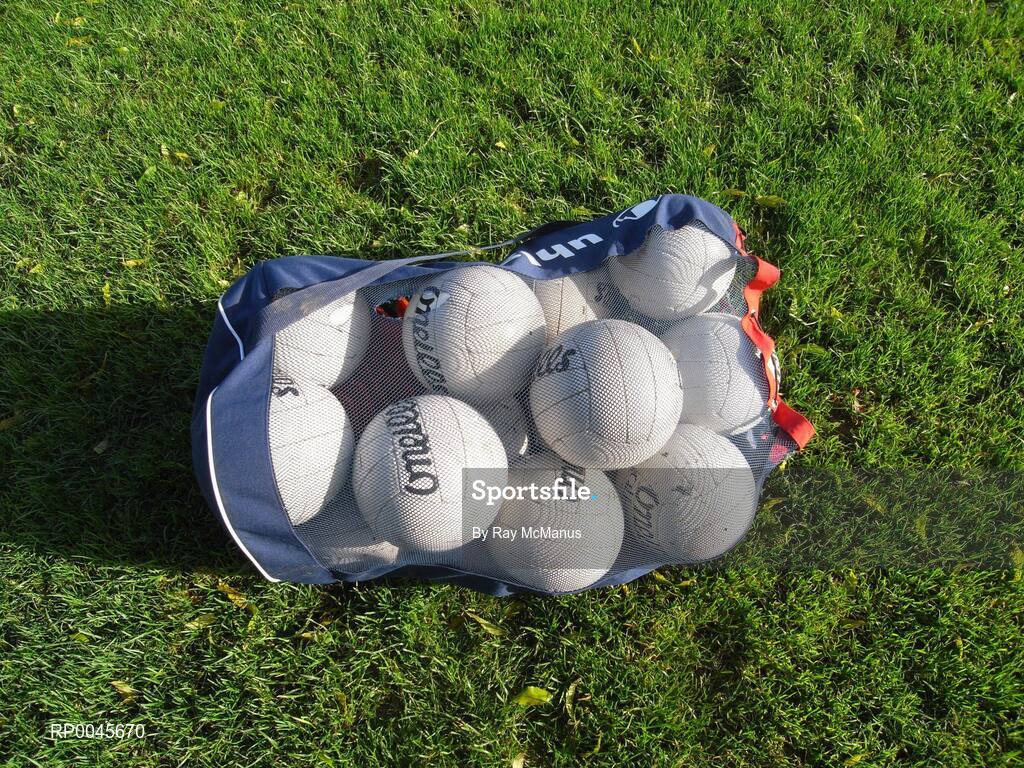 28 October 2007; A bag of footballs before the game. VHI Healthcare Connacht Senior Club Football Championship Final, Corofin, Galway, v Carnacon, Mayo. GAA Ground Corofin, Galway. Picture credit: Ray McManus / SPORTSFILE