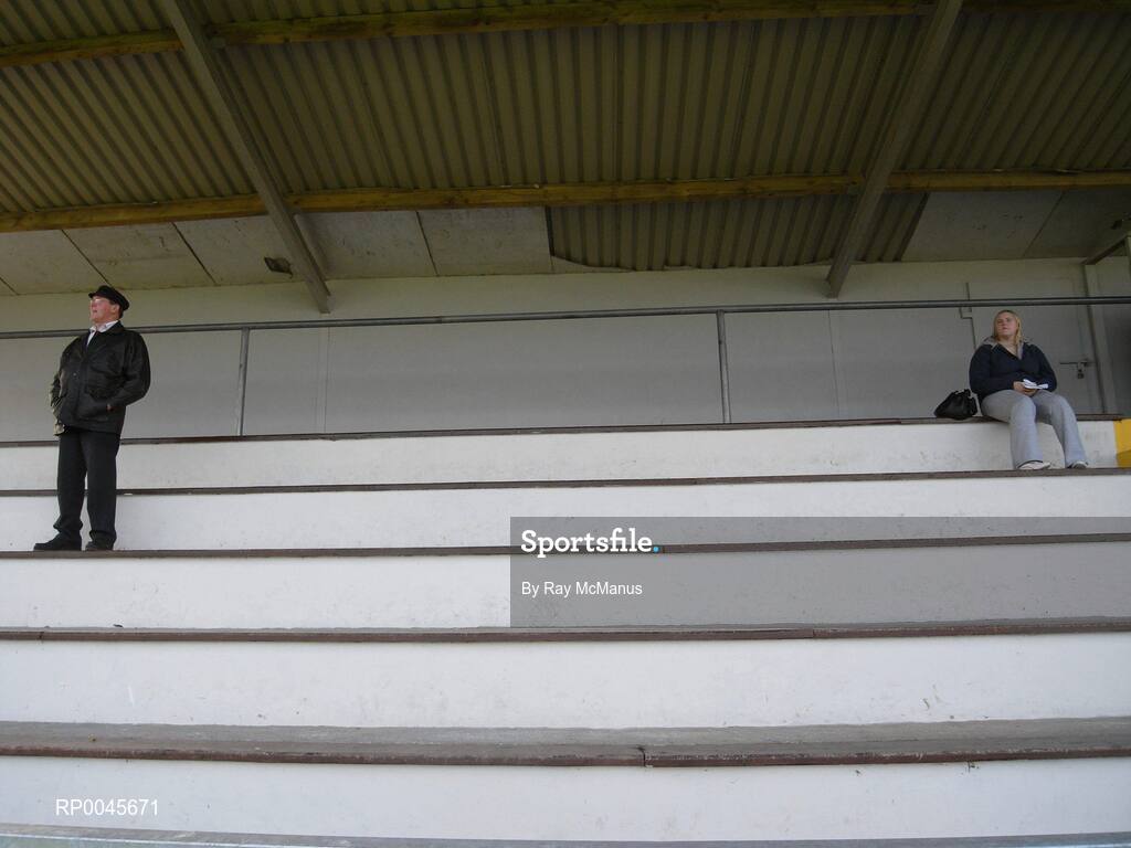 28 October 2007; Two spectators an hour before the start of the game. VHI Healthcare Connacht Senior Club Football Championship Final, Corofin, Galway, v Carnacon, Mayo, GAA grounds, Corofin, Galway. Picture credit: Ray McManus / SPORTSFILE