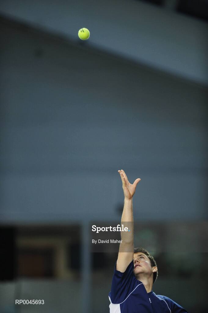 31 December 2007; Colin O'Brien in action during his match against James McGee. David Lloyd Riverview National Indoor Tennis Championships 2007, Men's Singles Final, James McGee.v.Colin O'Brien, David Lloyd Riverview, Clonskeagh, Dublin. Picture credit: David Maher / SPORTSFILE