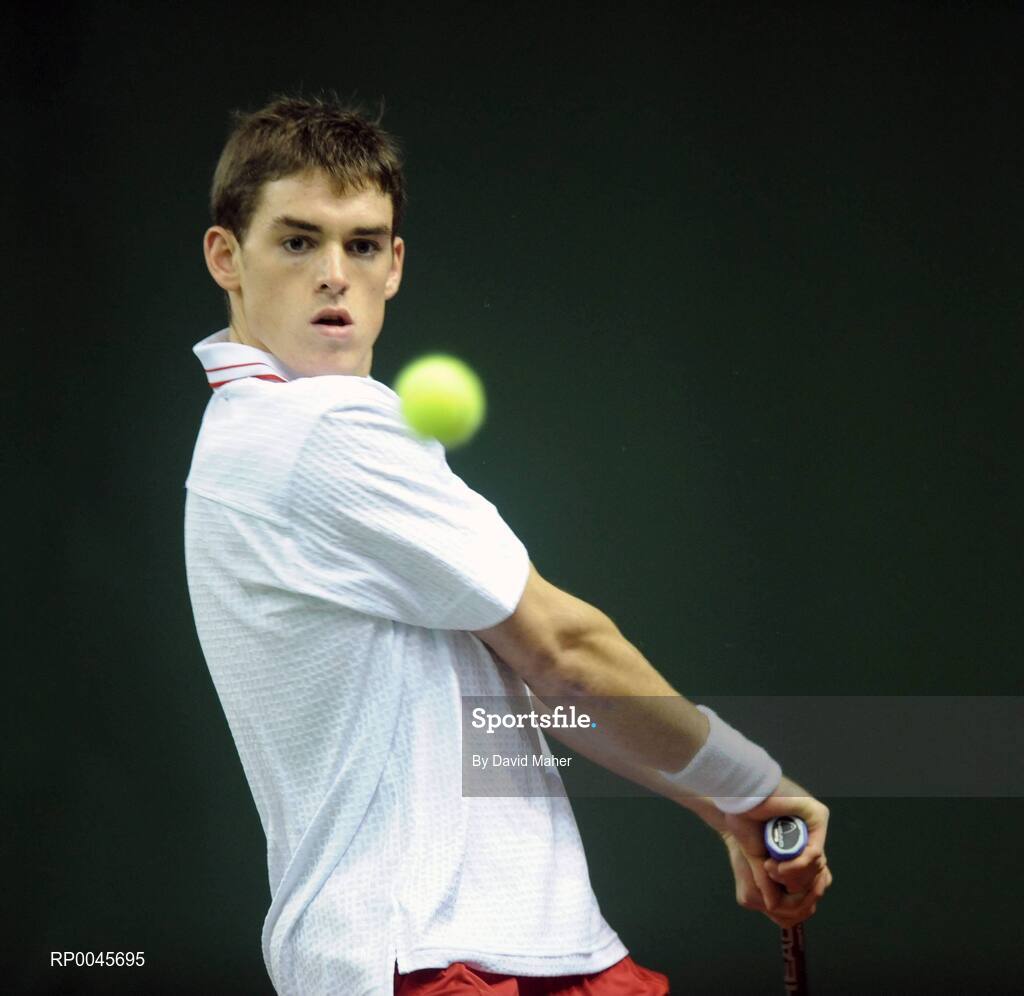 31 December 2007; James McGee in action during his match against Colin O'Brien. David Lloyd Riverview National Indoor Tennis Championships 2007, Men's Singles Final, James McGee.v.Colin O'Brien, David Lloyd Riverview, Clonskeagh, Dublin. Picture credit: David Maher / SPORTSFILE