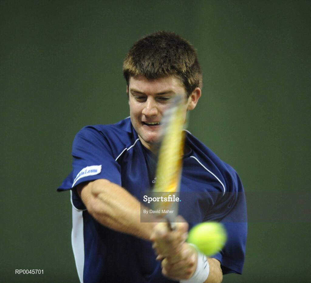 31 December 2007; Colin O'Brien in action during his match against James McGee. David Lloyd Riverview National Indoor Tennis Championships 2007, Men's Singles final, James McGee.v.Colin O'Brien, David Lloyd Riverview, Clonskeagh, Dublin. Picture credit: David Maher / SPORTSFILE