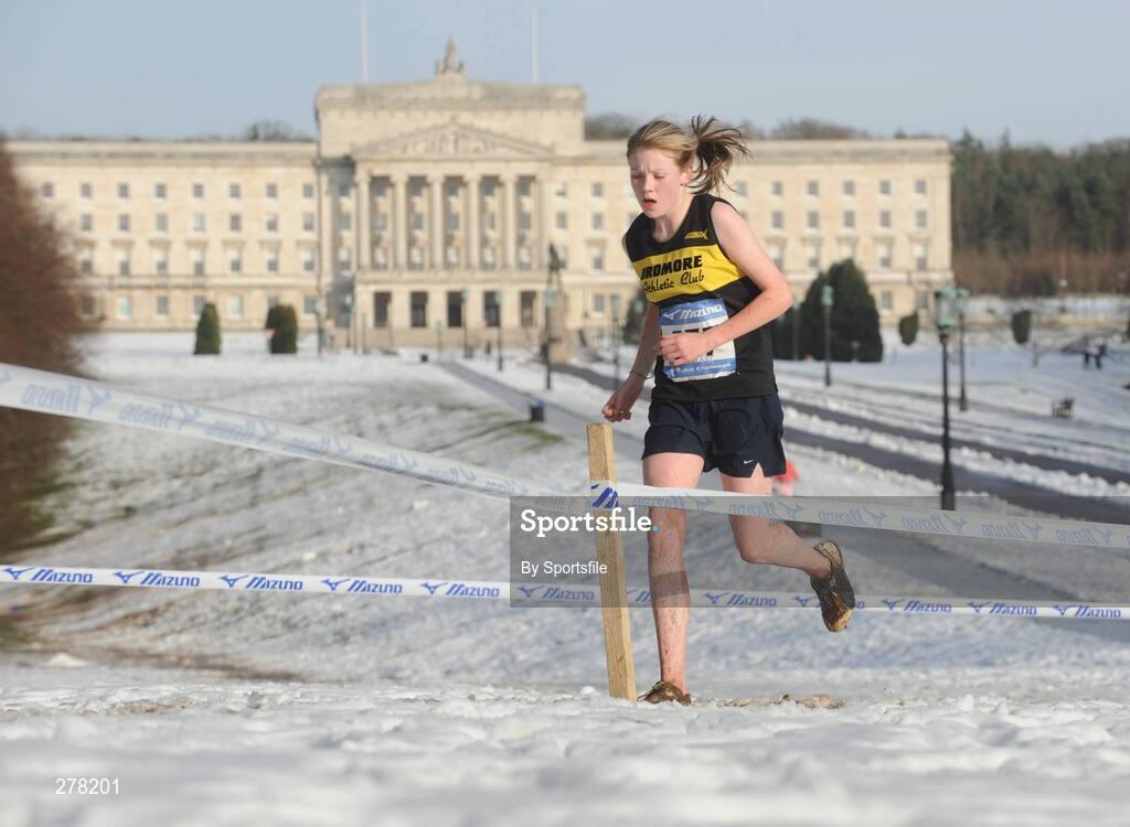 5 January 2008; Emma Mitchell from Dromore A.C. in action during the Girls Under 15's race in the Belfast International Cross Country. Stormont Estate, Belfast, Co. Antrim. Picture credit; Paul Mohan / SPORTSFILE