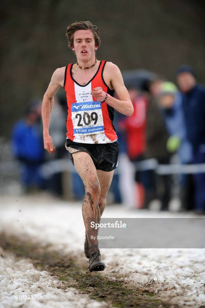 5 January 2008; David Forrester from St. Helen's Sutton on his way to winning the Men's Under 20 Championship during the Belfast International Cross Country. Stormont Estate, Belfast, Co. Antrim. Picture credit; Paul Mohan / SPORTSFILE