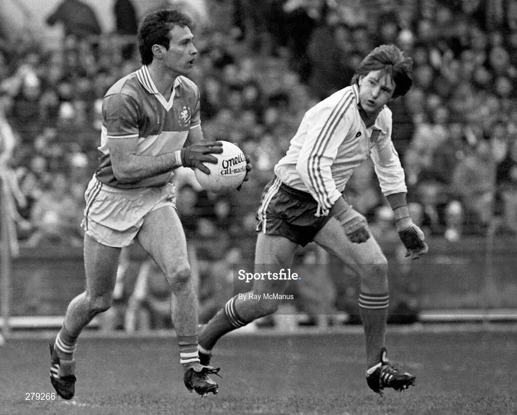 4 May 1986; Colm Browne of Laois in action during the Ford National Football League Division 1 Final match between Laois and Monaghan at Croke Park, Dublin. Photo by Ray McManus/Sportsfile