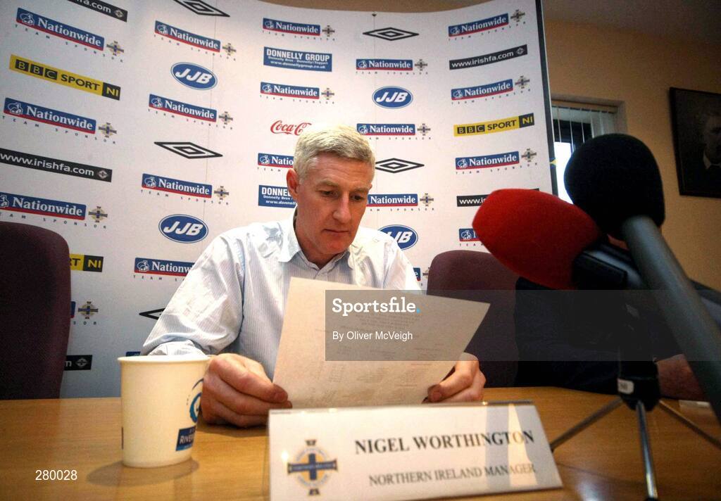 25 January 2008; Northern Ireland manager Nigel Worthington at the announcement of the squad for their forthcoming friendly against Bulgaria. IFA Headquarters, Windsor Avenue, Belfast. Picture Credit: Oliver McVeigh / SPORTSFILE