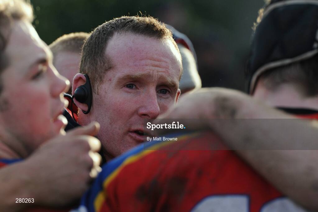 26 January 2008; UL Bohemians coach Ian Costello speaks to his players. AIB League Division 1, Clontarf v UL Bohemians, Castle Ave, Clontarf, Dublin. Picture credit; Matt Browne / SPORTSFILE