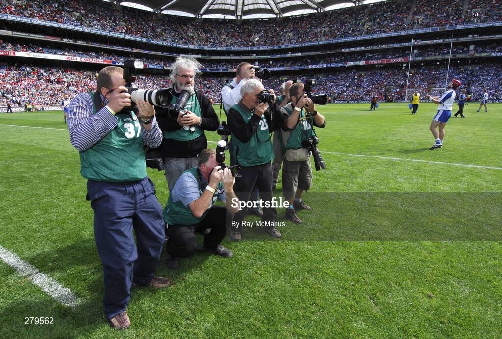 29 July 2007; Photographers photograph the coin toss before the game. Guinness All-Ireland Senior Hurling Championship Quarter-Final, Cork v Waterford, Croke Park, Dublin. Picture credit; Ray McManus / SPORTSFILE