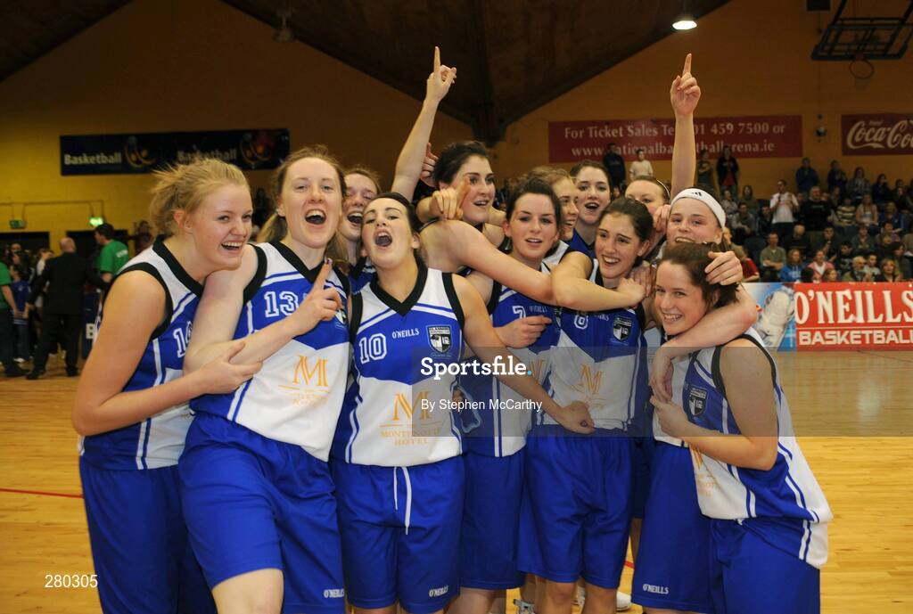 26 January 2008; Team Montenotte Hotel Cork celebrate after their victory over Meteors. Women's U-20 National Cup Final 2008, Team Montenotte Hotel Cork v Meteors, National Basketball Arena, Tallaght, Dublin. Picture credit: Stephen McCarthy / SPORTSFILE *** Local Caption ***