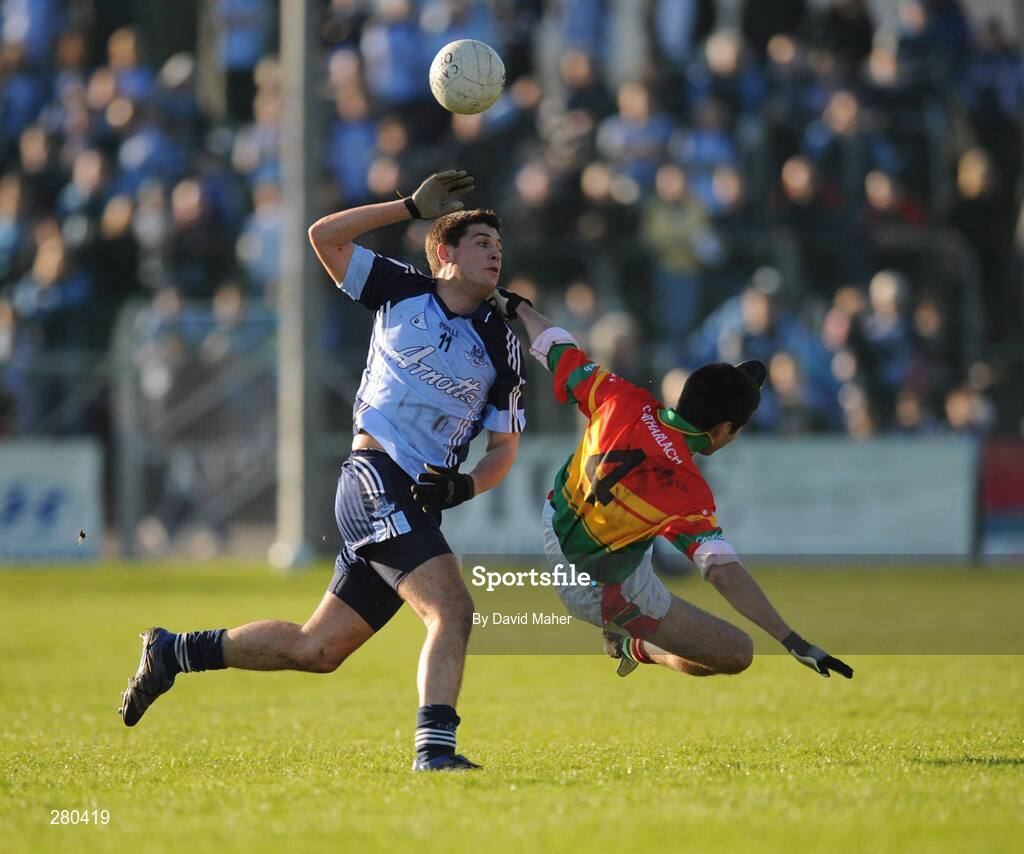 27 January 2008; John O'Brien, Dublin, in action against Alan Curran, Carlow. O'Byrne cup semi-final replay, Carlow v Dublin, Dr. Cullen Park, Carlow. Picture credit: David Maher / SPORTSFILE