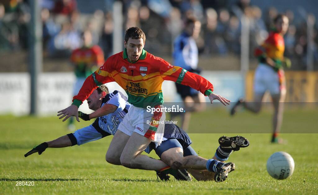 27 January 2008; James Ryan, Carlow, in action against Denis Bastick, Dublin. O'Byrne cup semi-final replay, Carlow v Dublin, Dr. Cullen Park, Carlow. Picture credit: David Maher / SPORTSFILE