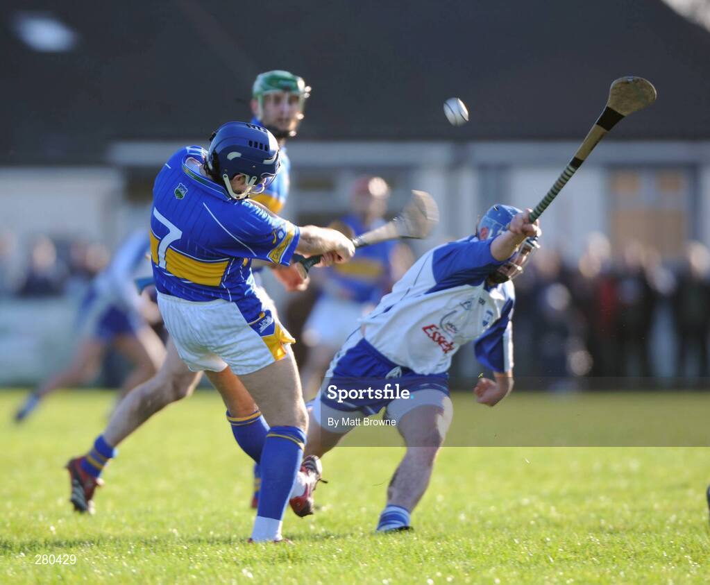 27 January 2008; Benny Dunne, Tipperary, in action against Shane Walsh, Waterford. Waterford Crystal Cup Final, Tipperary v Waterford, JK Brackens GAA Club, Templemore, Co. Tipperary. Picture credit; Matt Browne / SPORTSFILE