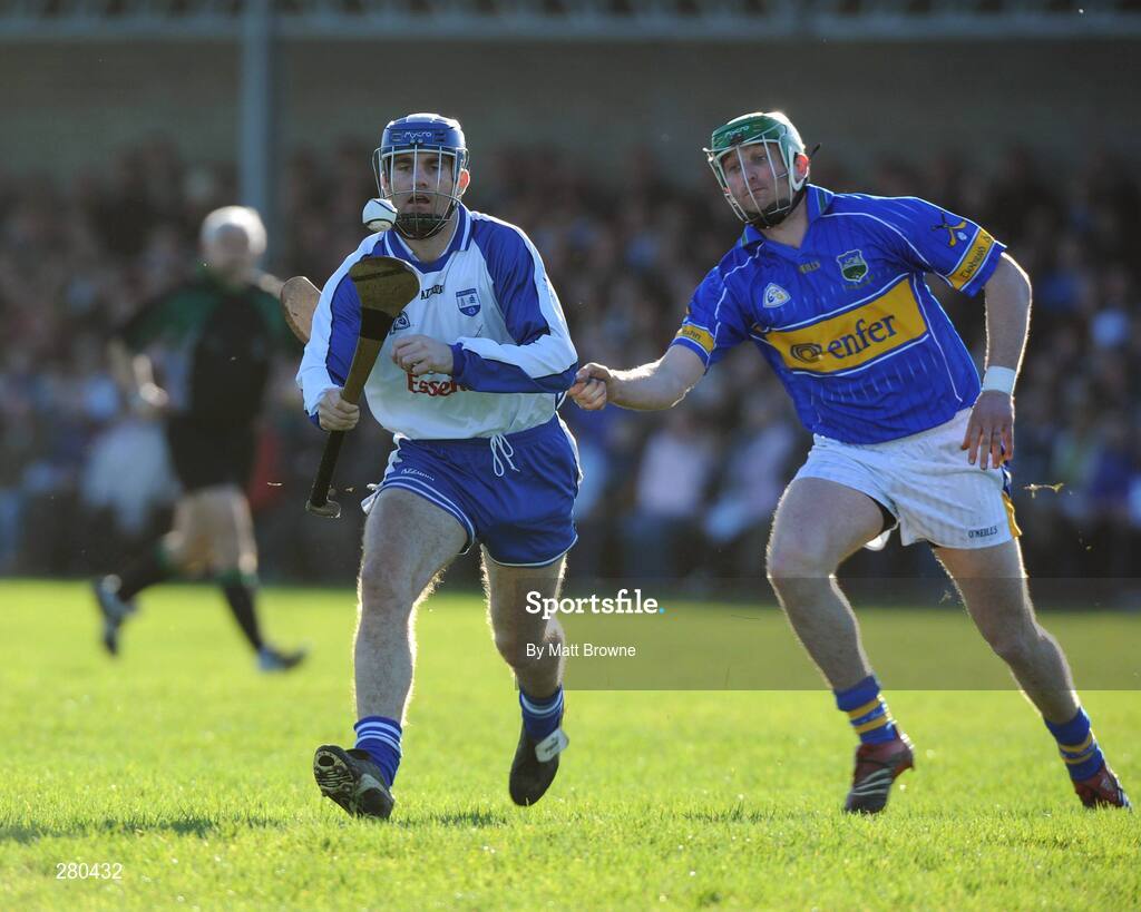 27 January 2008; Michael Walsh, Waterford, in action against Declan Fanning, Tipperary. Waterford Crystal Cup Final, Tipperary v Waterford, JK Brackens GAA Club, Templemore, Co. Tipperary. Picture credit; Matt Browne / SPORTSFILE