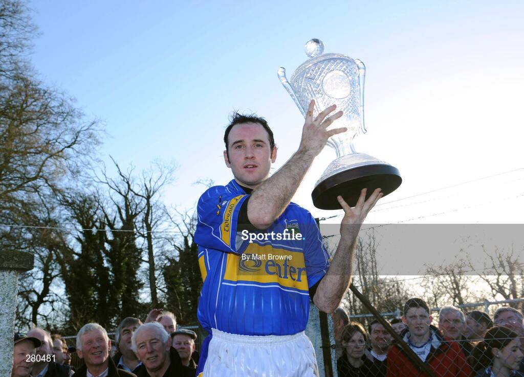 27 January 2008; Tipperary captain Eoin Kelly lifts the Waterford Crystal Cup. Waterford Crystal Cup Final, Tipperary v Waterford, JK Brackens GAA Club, Templemore, Co. Tipperary. Picture credit; Matt Browne / SPORTSFILE
