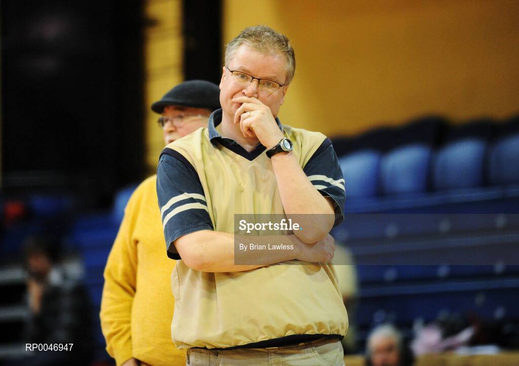29 January 2008; Presentation Castleisland coach John Enright. U16A Girls, All-Ireland Schools Basketball Cup Final, Presentation Castleisland, Kerry, v Calasanctius Oranmore, Galway, National Basketball Arena, Tallaght, Dublin. Picture credit: Brian Lawless / SPORTSFILE