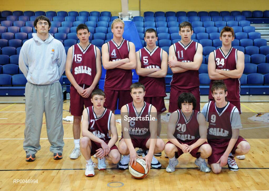 30 January 2008; The De La Salle Churchtown team. U19C Boys, All-Ireland Schools Basketball Cup Final, Heywood Community School, Laois v De La Salle Churchtown, Dublin, National Basketball Arena, Tallaght, Dublin. Picture credit: Pat Murphy / SPORTSFILE