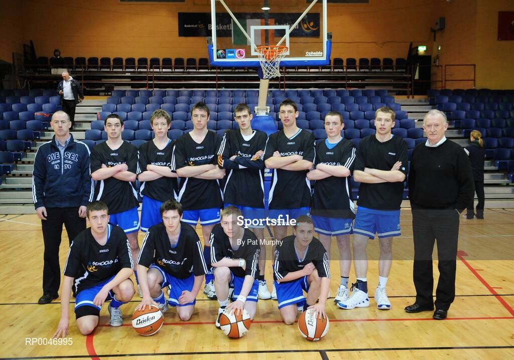 30 January 2008; The Heywood Community School team. U19C Boys, All-Ireland Schools Basketball Cup Final, Heywood Community School, Laois v De La Salle Churchtown, Dublin, National Basketball Arena, Tallaght, Dublin. Picture credit: Pat Murphy / SPORTSFILE