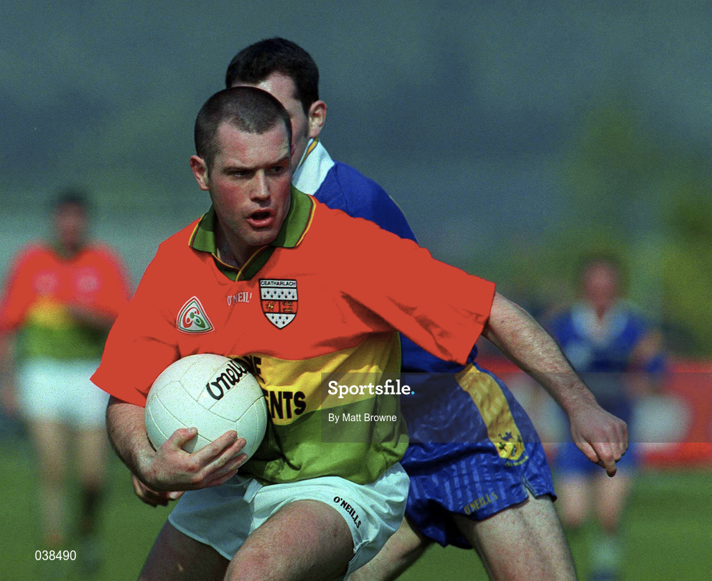 7 May 2000; Johnny Kavanagh of Carlow during the Bank of Ireland Leinster Senior Football Championship Group Stage Round 1 match between Wicklow and Carlow at the Aughrim County Ground in Aughrim, Wicklow. Photo by Matt Browne/Sportsfile