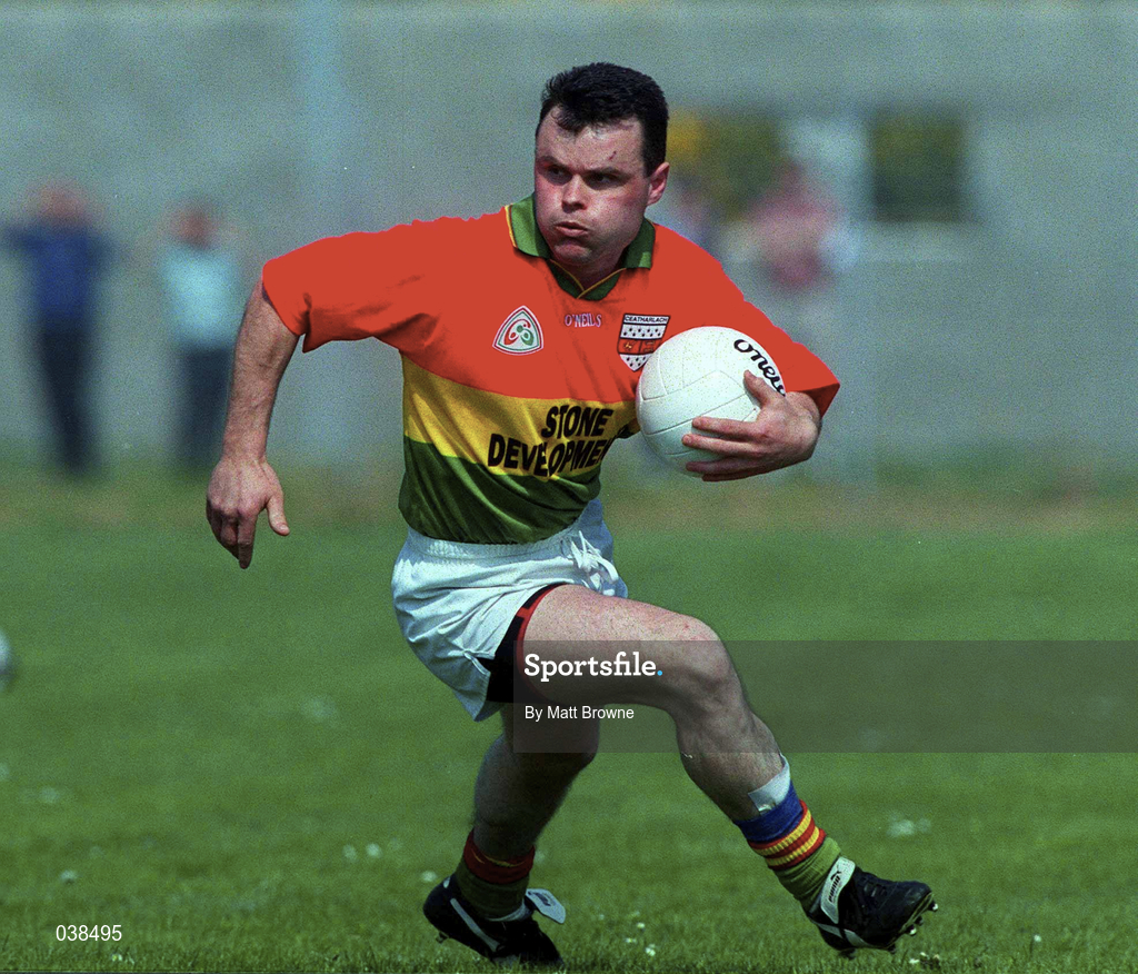 7 May 2000; Johnny Nevin of Carlow during the Bank of Ireland Leinster Senior Football Championship Group Stage Round 1 match between Wicklow and Carlow at the Aughrim County Ground in Aughrim, Wicklow. Photo by Matt Browne/Sportsfile