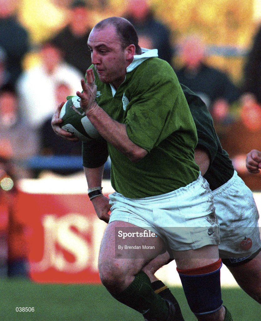 12 November 1996; Keith Wood of Ireland during the A International match between Ireland and South Africa at Donnybrook Stadium in Dublin. Photo by Brendan Moran/Sportsfile